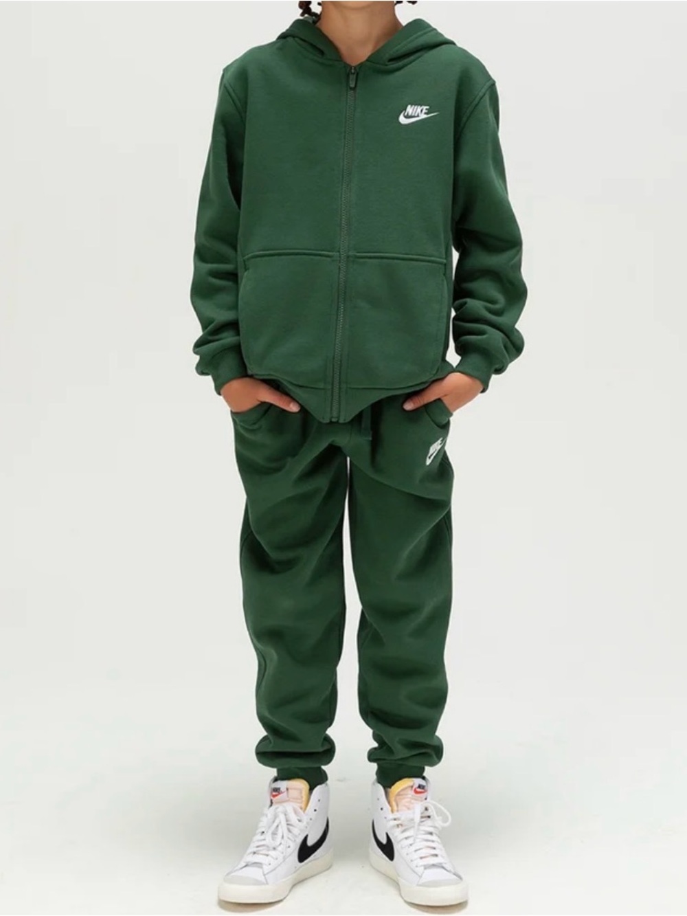 Nike Green Hooded Sweatshirt and Joggers Set